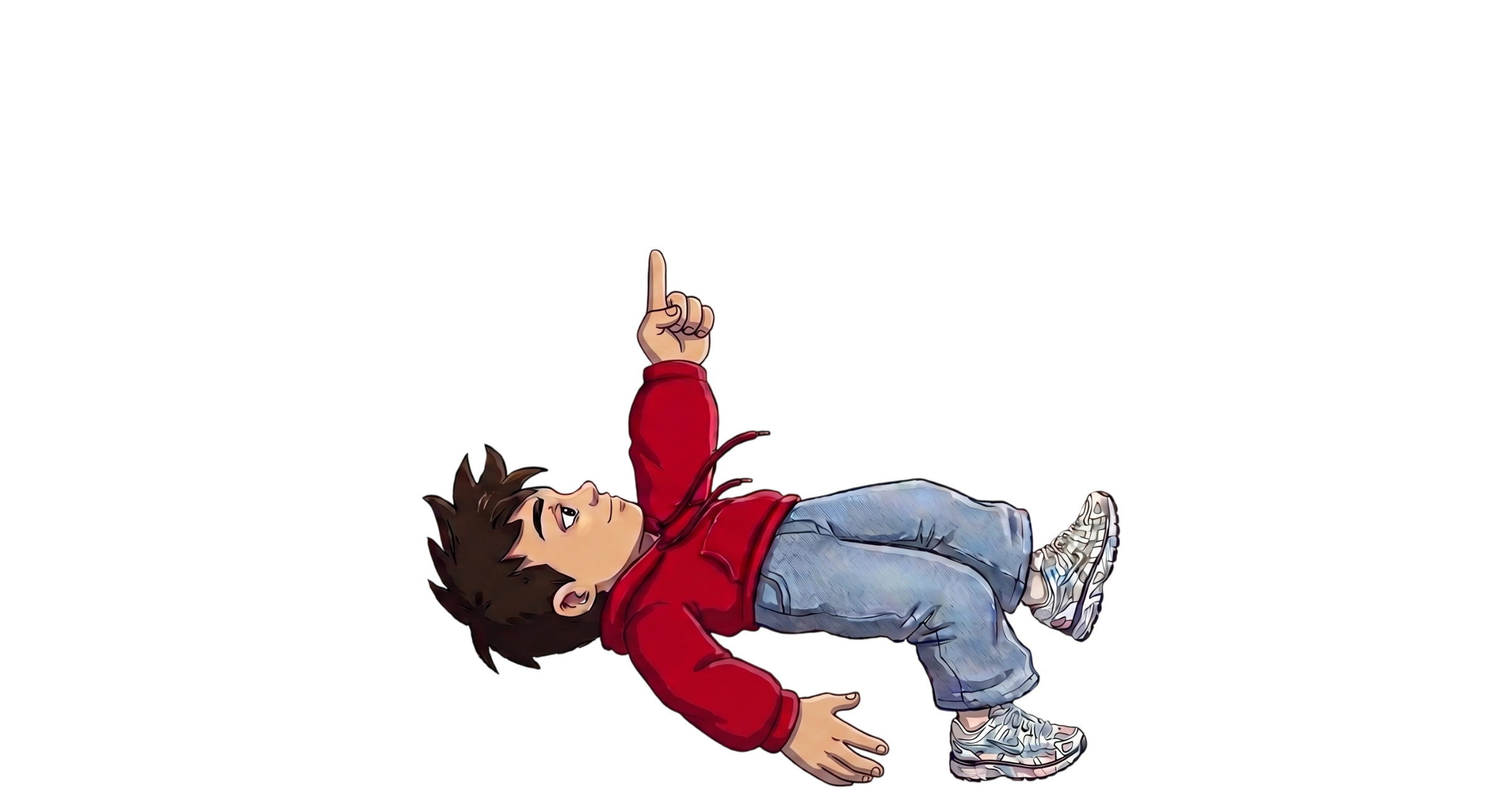 Ajay M S floating in cartoon space